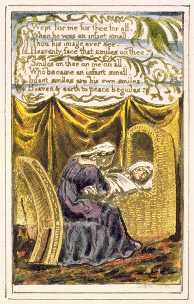 Een Wiegelied (vervolg): plaat 16 uit Songs of Innocence and of Experience (kopie R) ca. 1802-08 door William Blake